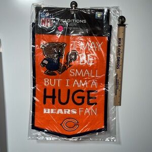NFL Bears Orange Fan Banner
